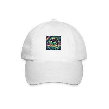 Dolphin power animal - Baseball Cap - white/white - Front