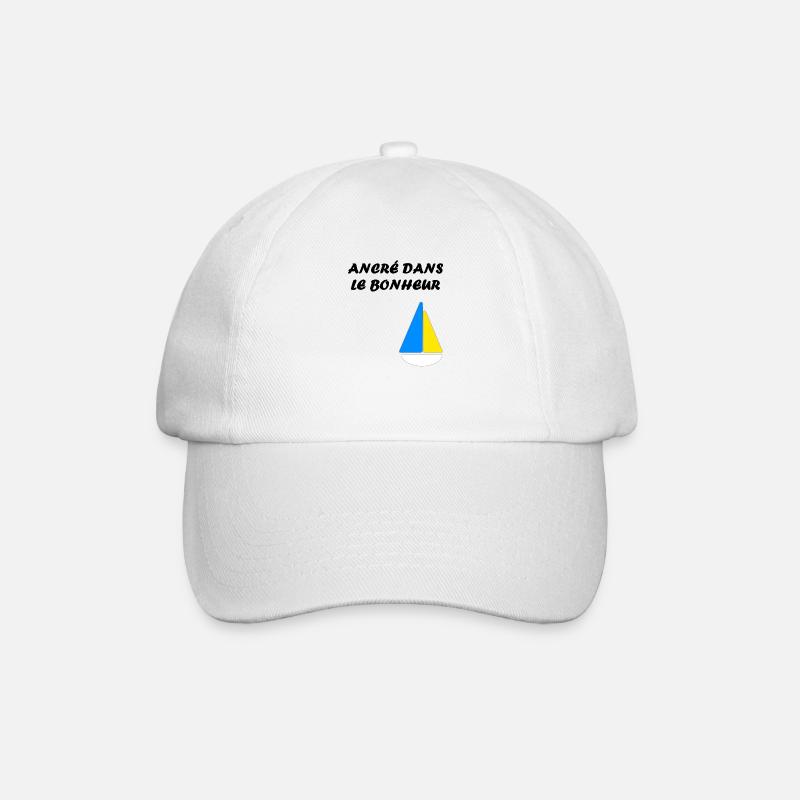 ancré dans le bonheur - Casquette classique - blanc/blanc