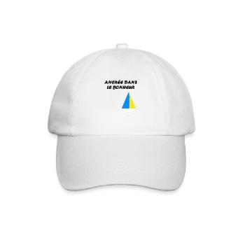 Ancrée dans le bonheur - Casquette classique - blanc/blanc - Devant