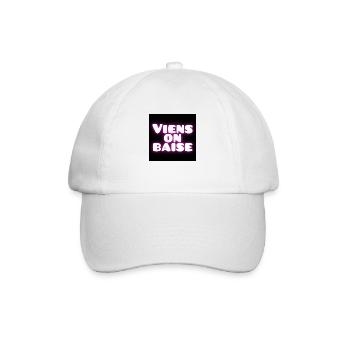 Viens on baise - Casquette classique - blanc/blanc - Devant