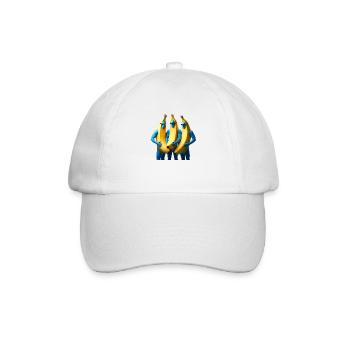 3 blaue Männer im Bananenkostüm - Baseballkappe - Weiß/Weiß - Vorne