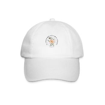 Courageous and strong - Baseball Cap - white/white - Front