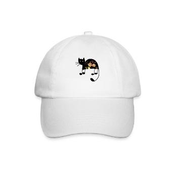 Cat - Baseball Cap - white/white - Front