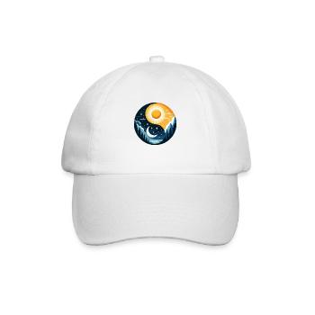Yin Yang Soleil et Lune - Casquette classique - blanc/blanc - Devant