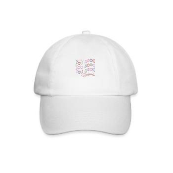 You need Jesus - Baseball Cap - white/white - Front