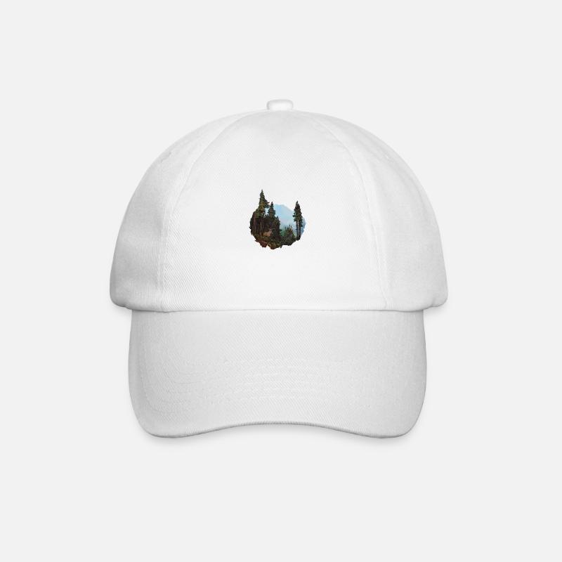 Le Cerf et la Forêt noire - Casquette classique - blanc/blanc