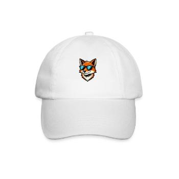 fuchs comic sonnenbrille - Baseballkappe - Weiß/Weiß - Vorne