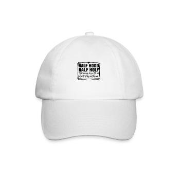 Half hood half holy - Baseball Cap - white/white - Front