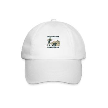 Champions train, losers complain - Baseball Cap - white/white - Front