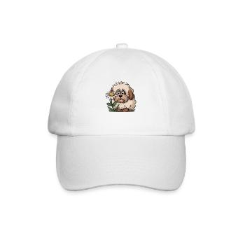 Old English Sheepdog - Baseball Cap - white/white - Front