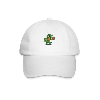 krokodil basketball - Baseballkappe - Weiß/Weiß - Vorne