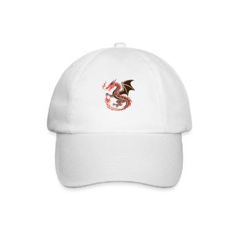 Red Dragon - Fantasy Art - Baseball Cap - white/white - Front
