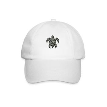 Mana Honu – Polynesian Turtle - Baseballkappe - Weiß/Weiß - Vorne
