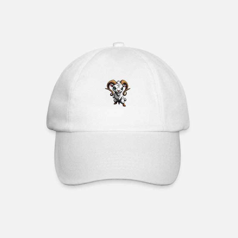 Dessin animé Chèvre - Casquette classique - blanc/blanc