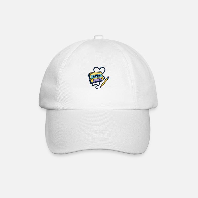 Cassette Love – Rewind the Good Times - Baseball Cap - white/white