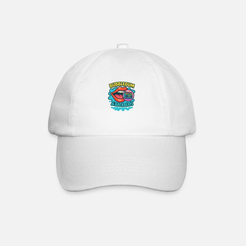 Bubblegum et backbeats - Casquette classique - blanc/blanc