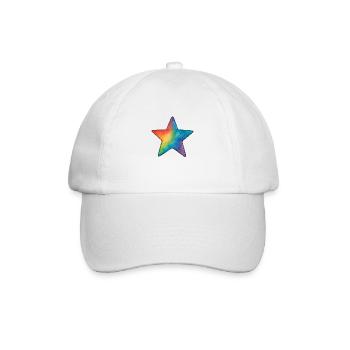 Watercolor Star – Colorful Star in Watercolor Style - Baseball Cap - white/white - Front