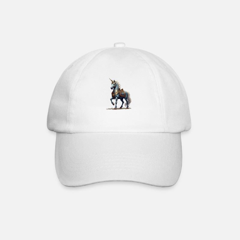 Scottish Knight Unicorn - Baseball Cap - white/white