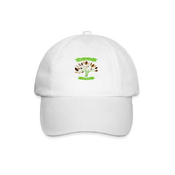 Mein Stammbaum ist bunt - Baseballkappe - Weiß/Weiß - Vorne
