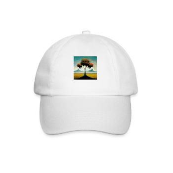 Surrreal Landscape Tree Solitude Mountains - Baseball Cap - white/white - Front