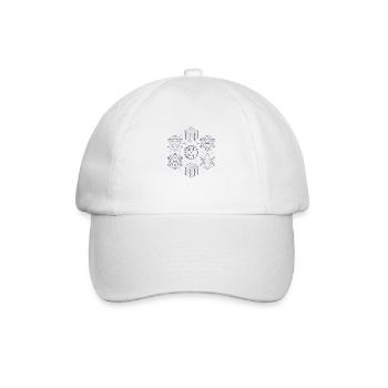 Sacred Geometry Symmetry - Baseball Cap - white/white - Front
