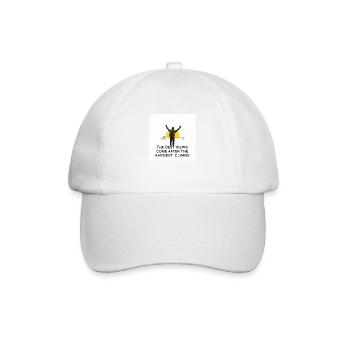 Mountaineer Design – Hardest Climbs Motivation - Baseball Cap - white/white - Front