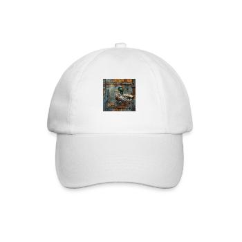 Graffiti Duck Rust Metal Container Door - Baseball Cap - white/white - Front