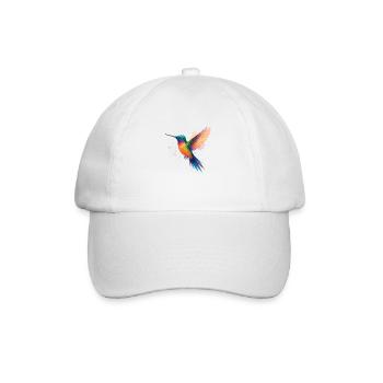 Colibri arc-en-ciel à l’aquarelle - Casquette classique - blanc/blanc - Devant