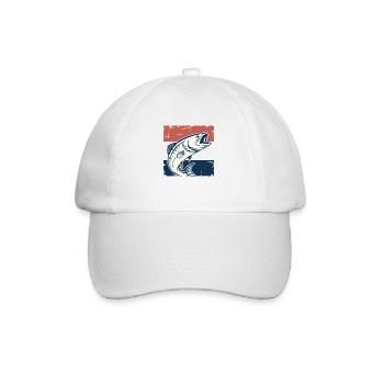 La basse et le drapeau néerlandais - Casquette classique - blanc/blanc - Devant