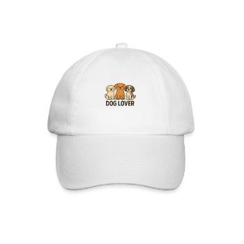 Cute Dog Lover Trio - Baseballkappe - Weiß/Weiß - Vorne