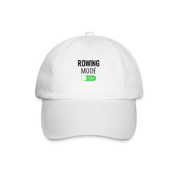 Rowing Mode On - Rowing - Rower - Rower - Baseball Cap - white/white - Front