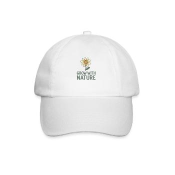 Grow with Nature – Flower Power - Baseball Cap - white/white - Front
