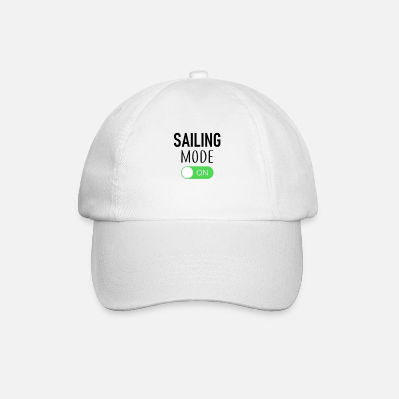 Sailing Mode On - Segelboot - segeln - Segler - Baseballkappe - Weiß/Weiß