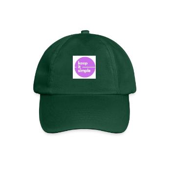 Keep it simple design - Baseball Cap - bottle green - Front