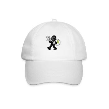 Bank robbers gangsters money - Baseball Cap - white/white - Front