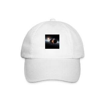 Kosmisches Eclipse Design - Baseballkappe - Weiß/Weiß - Vorne