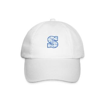 Lettre s chinoiserie bleu - Casquette classique - blanc/blanc - Devant