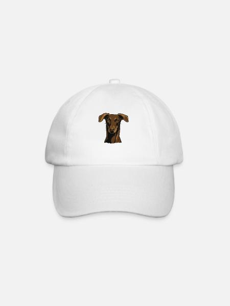 Proud greyhound – noble look - Baseball Cap - white/white