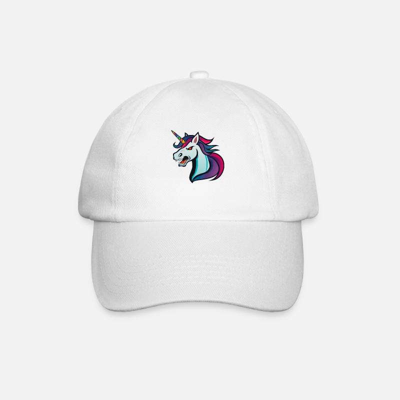 Unicorn Evil - Baseballkappe - Weiß/Weiß