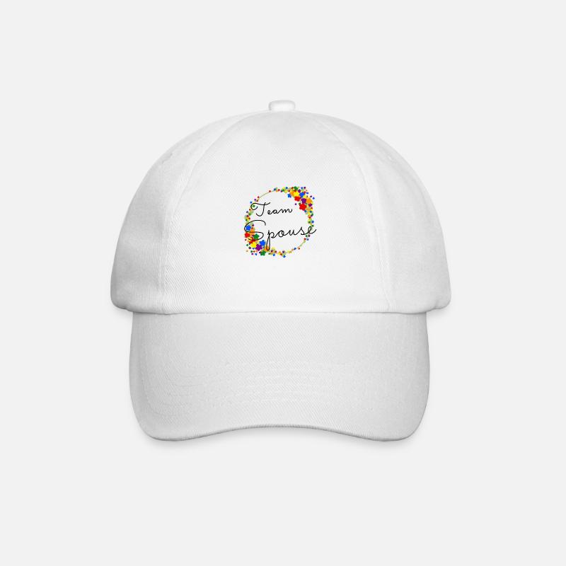 Team Spouse /Team Verlobte:r Pride Queer - Baseballkappe - Weiß/Weiß