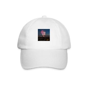Feux d’artifice sur la ville la nuit - Casquette classique - blanc/blanc - Devant