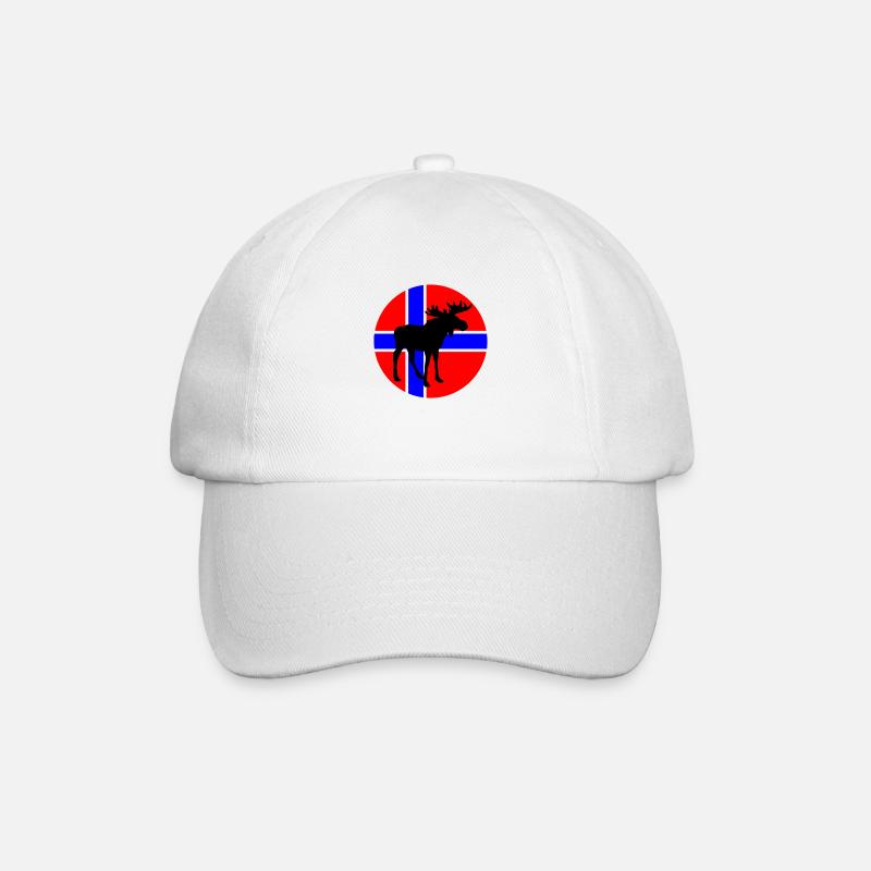 elk3norway - Baseballkappe - Weiß/Weiß