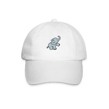 Happy Elephant (2 colors) - Baseballkappe - Weiß/Weiß - Vorne