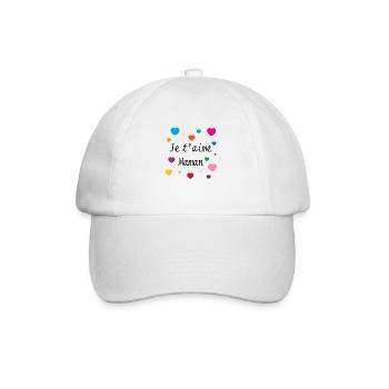 Je t'aime Maman - Baseball Cap - white/white - Front