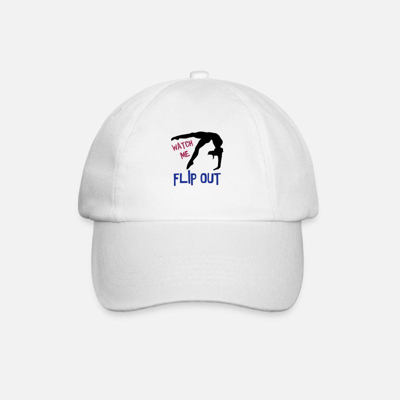 Gymnastics, gymnast - flip out - Baseball Cap - white/white