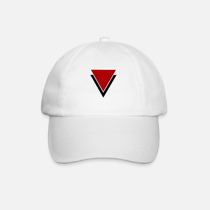 two triangles motifs - Baseball Cap - white/white