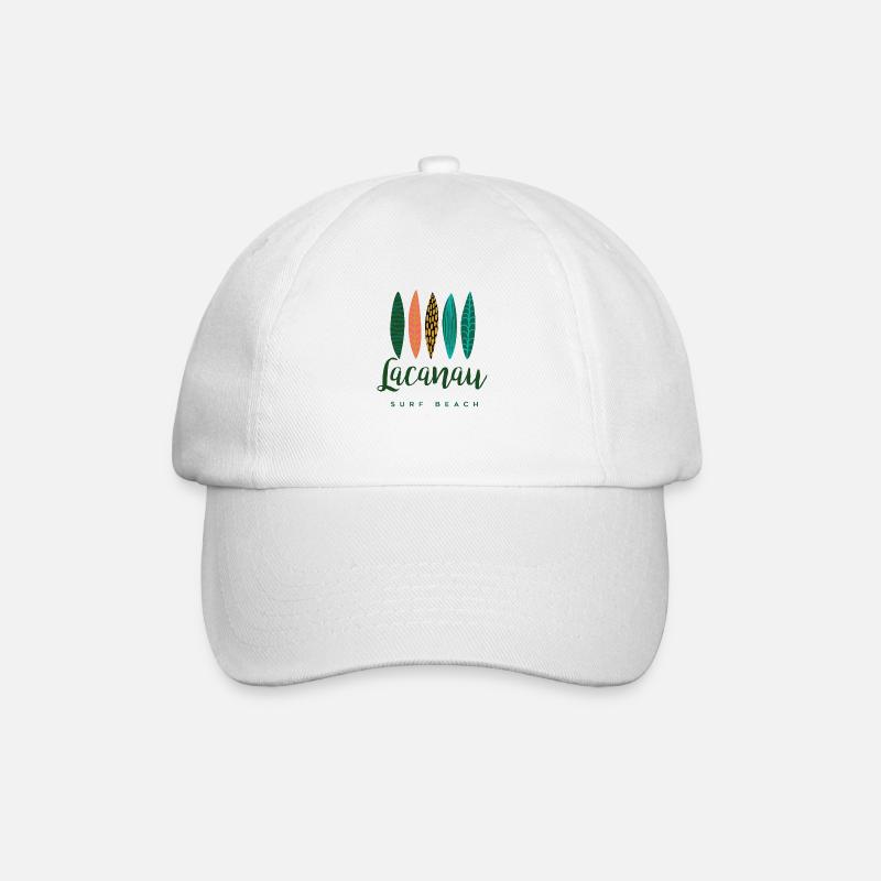 Lacanau Surfstrand - Baseballkappe - Weiß/Weiß
