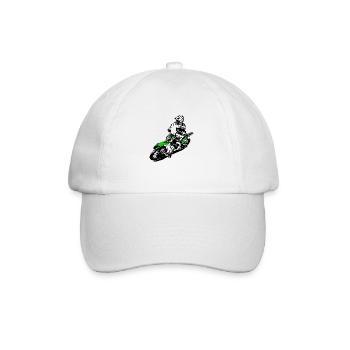 MotoCross - Supercross - MX - SX - FMX - Baseballkappe - Weiß/Weiß - Vorne