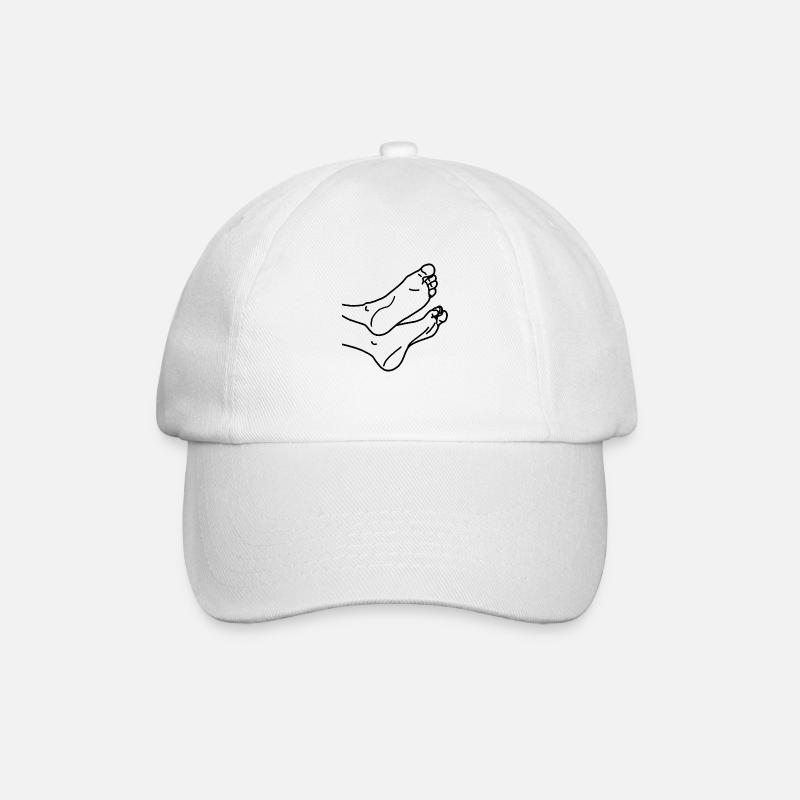 Füße - Baseballkappe - Weiß/Weiß