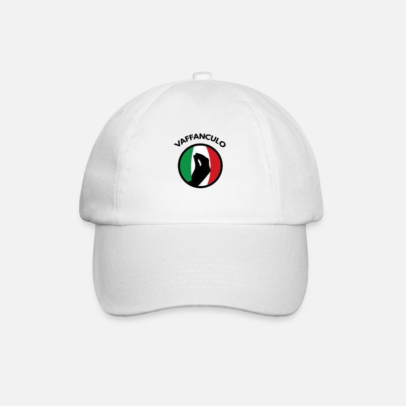 Italien - Baseballkappe - Weiß/Weiß